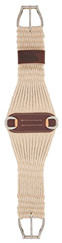 Weaver Leather 100% Mohair 27 Strand Roper Cinch mit Jeremiah Watt Hardware, Natur, 34-Inch