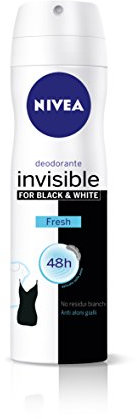 NIVEA Deo.spray black&w.fresh invisib.150 ml. - Femenina desodorante y unisex