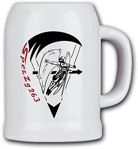 Caraffa/boccale di birra 0,5L – Paracadute Spezial treno 263 fschspzg Stemma Distintivo SPEZ comando Paracadutisti per operazioni speciali dell' esercito tedesco Paracadutisti bataillon due ponti reservist # 14866