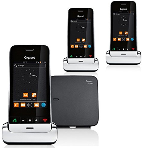 Gigaset SL930 A Trio - Schnurlos Touchscreen Festnetztelefon mit Anrufbeantworter - Schwarz