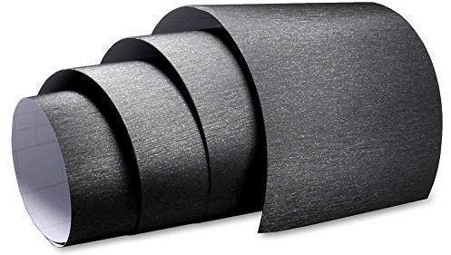 TipTopCarbon 16,45€/m² Autofolie Aluminium gebürstet Titan Grau 1m x 1,52m Auto Folie BLASENFREI mit Luftkanälen 3D Flex