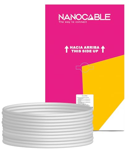 Nanocable - Cable de Red Ethernet Rígido RJ45 Cat.6 FTP AWG24 Bobina de 305m Gris (Android)