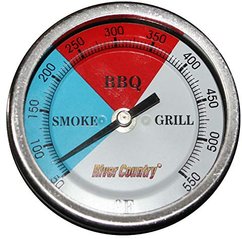 River Country 10,2 cm Zifferblatt verstellbar BBQ, Grill, Smoker Thermometer (50 bis 550 F)