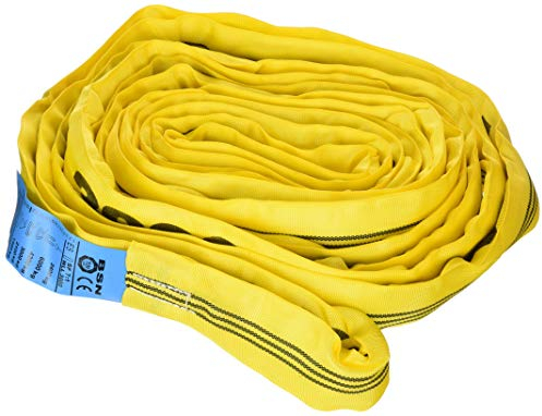 Braun GmbH 30081RS Rundschlinge 3000 kg Tragkraft, 8 m Umfang = 4 m Nutzlänge, endlos mit Polyesterkern, gelb