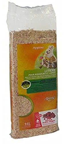 Aime Litière Compressée Fruits Rouges 16 L pour Petits Animaux