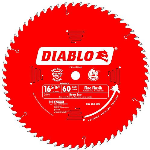 Freud D1660 X Diablo Beam Sägeblatt 16–5/16 Zoll von 60 Z ATB 1 Arbor
