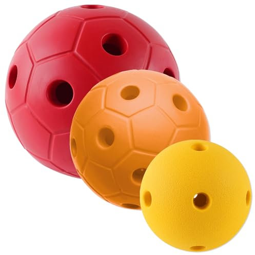 Sport-Thieme Glockenball | Klangball, Hörball mit Metall Glöckchen | In DREI Größen erhältlich | Spiel- u. Motorik für Blinde u. Sehbehinderte | Aus PU Spezial Schaum | Markenqualität
