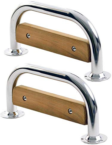Nautika 2 Edelstahl Trittstufen Treppe Bootsleiter Stufen für Boote 265 mm Heckftreppe Badeleiter Bootsstufen