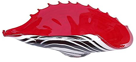 Glasschale Muschel Zebra Jozy Art Queen 35cm Kristall Deko Hand Made