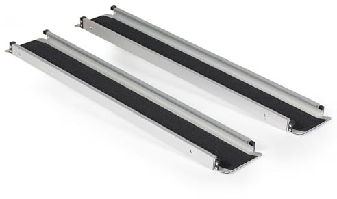 Titan Ramps 4' to 7' Telescoping Aluminum Wheelchair Ramp w/Bag - 600 lb. Capacity