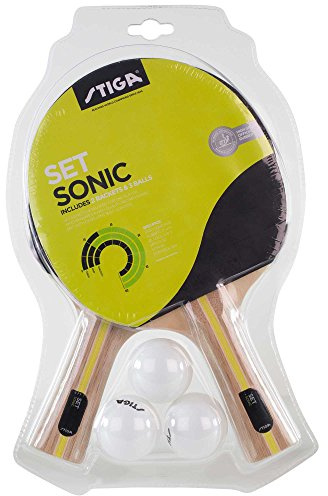 STIGA Sonic Set da Ping Pong: Racchetta e Pallina, Rosso/Nero