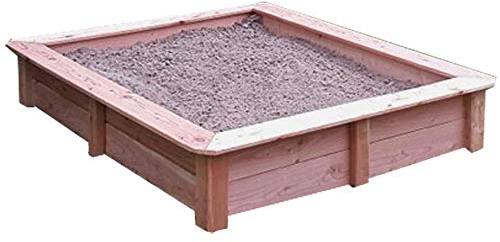 Sandkasten aus Lärchenholz, Außenmaß ca. 120x120 cm