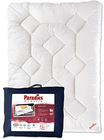 PARADIES Ganzjahresdecke 135x200 cm - Prima Bio, Öko-Tex 100 Klasse 1, medizinisch getestet, kuschelige + atmungsaktive Bettdecke 135x200, Steppdecke