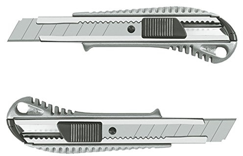 Cuttermesser 18 mm mit Alu-Druckguss-Gehäuse, 10 Stück