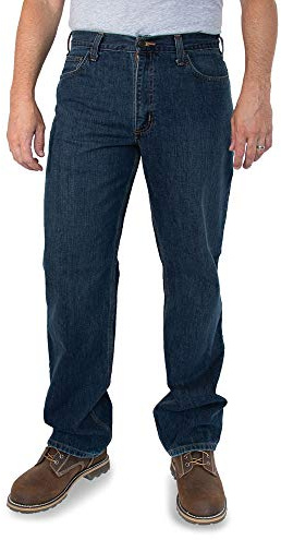 Carhartt Mens Relaxed Fit 5-Pocket Jeans, Bed Rock, 40W x 32L US