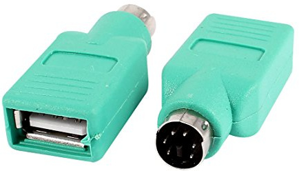 uxcell USB to PS/2 Adapter 2PCS Green USB A Female to PS/2 Male Converter Changer Adapter for Keyboard, USB Keyboard to PS/2 Adapter