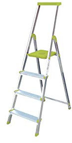 Escalera Aluminio Rolser BriColor 4 Peldaños - Lima. Certificada según Norma Europea EN-131 para Uso doméstico y Profesional.