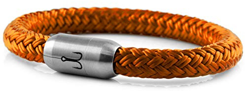 Fischers Fritze Armband Segeltau Makrele orange - Handgemacht im Geschenkkarton I Maritim & Wasserfest