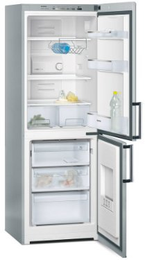 Siemens KG33NX45 Réfrigérateur congélateur/A+ / 291 L/chrome inox métallique/noFrost/verre safetyGlas