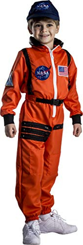 Dress Up America Astronautenkostüm Für Kinder – Oranger NASA-Raumanzug Für Jungen Und Mädchen – Verkleidungskostüm Zum Rollenspiel