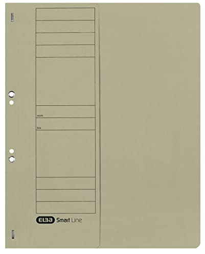 Elba Ösenhefter A4, 1/2 Vorderdeckel, Karton, kfm. Heftung, grau, 50 Stück