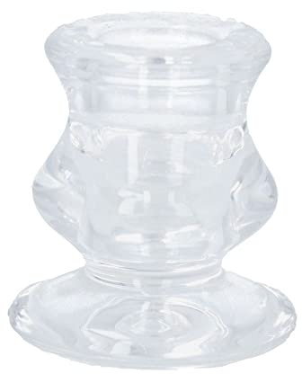 Clear glass candle holder by Gisela Graham