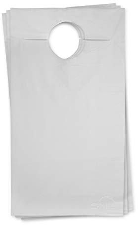 SNL Quality Disposable Adult Poly-Lined Bibs - 16 X 28 - Overhead (Pack of 300)