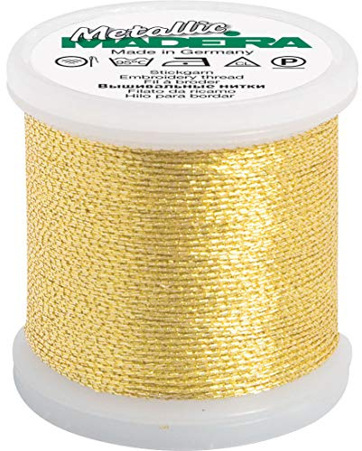 Madeira Metallic No.12 40 m Stärke 12 0037 gold 40 m