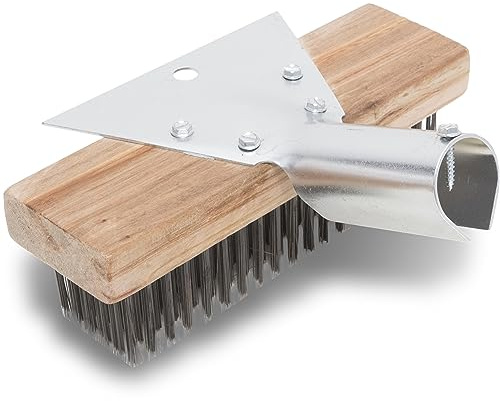 Marshalltown Asphalt Broom/Brush Heads, Wire Scraper Brush Broom Type - 181 Millimeter Size, Made in The USA, RED704210