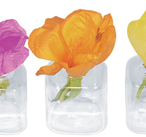 12 vasetti in vetro per fiori, da tavolo, decorazione per MATRIMONIO, per fiori