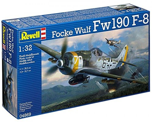 Revell 80-4869 Modellbausatz Flugzeug 1:32 - Focke Wulf Fw190 F-8 im Maßstab 1:32, Level 5, originalgetreue Nachbildung mit vielen Details, 4869