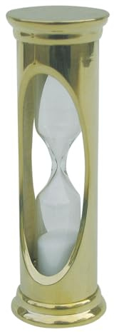 Sanduhr 3 Min. Maritime Deko Messing H=9cm Ø=3cm Sea-Club