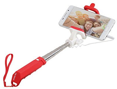 Clip Sonic Technology TEA146R Mini Perche télescopique Selfie Rouge