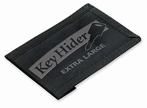 Lucky Line Key Hider Pouch, Velcro Nylon Adhesive, Extra Large (91301),Black