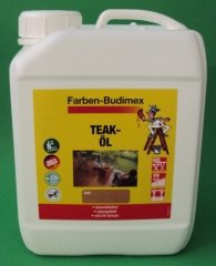5 Liter Farben-Budimex Teaköl mit UV-Schutz, Farbe Teak