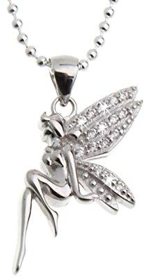 Silberketten Store Kugelkette mit Anhänger Elfe in echt 925 Silber - Länge 40cm + 5cm Verlängerung