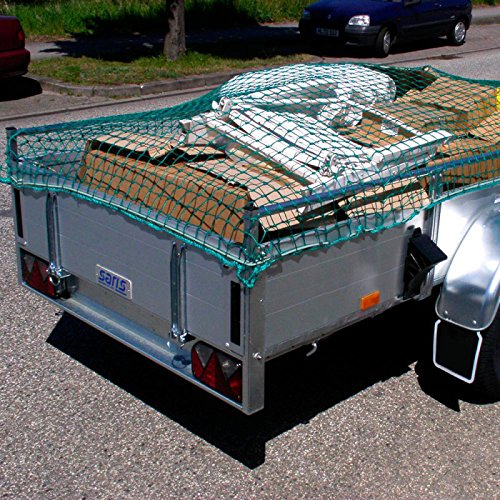Anhängernetz Wetterfestes Hängernetz Abdecknetz Anhänger Netz Grün Breite 2,00 m x Länge 3,00 m Maschenweite 45 mm