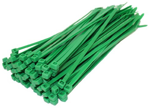 All Trade Direct 200 X Green Cable Ties 140Mm X 3.6Mm Zip Tie Wraps Bases
