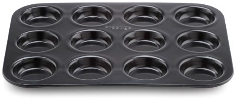 Prestige Inspire Bakeware Bun Tin, 12 Cup - Black