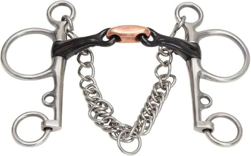 Shires Sweet Iron Pelham med kopparpastill (523) pastill- och jordnötslänkar Pelhams 6 tum 16 mm
