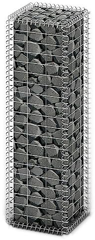 vidaXL Rete Gabbione Giardino in Filo Zincato 100x30x30cm Parete di Recinzione
