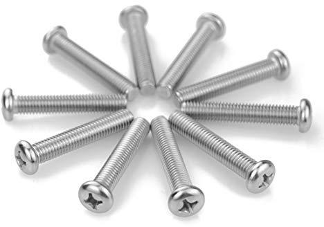 M8 x 45mm Machine Screws (10pcs) Pan Phillips Cross Head TV Wall Mounts Screws for Samsung Series TV, 18/8 Stainless Steel | by IMSCREWS