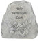 Grabdeko Pflanzschale grau 20x8cm Grabdeko Pflanzherz Engel Rosen fl42-73 Grabschmuck Grabgesteck Gartendeko Trauerdekoration Grab Dekoration Rosenstrauß