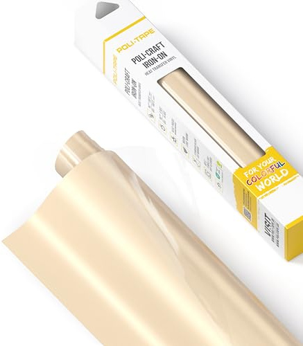POLI-FLEX® TURBO® - Transferfolie för textilier - Värmeöverföringsfilm för påvärmning, plotterfolie för kläder, Champagne glänsande, 30,5 cm x 122 cm