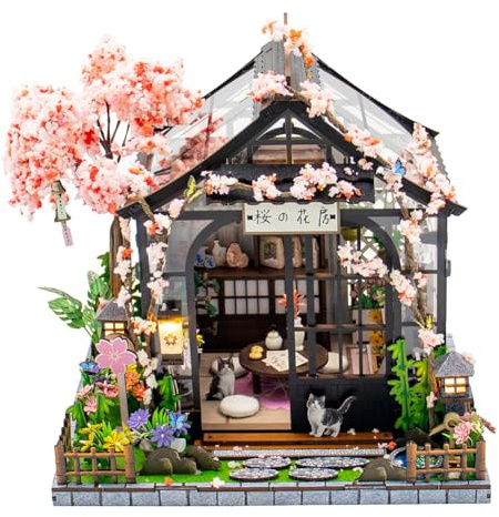 TOPBSFARNY 3D Holz Buchständer Puzzle DIY Puppenhaus Holz Buchstützen Buch Nook Modell Bauset mit LED Licht für Teenager und Erwachsene zum Bauen Kreativität Geschenk für Geburtstage