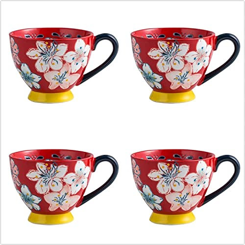 Tazze da colazione giganti, insalatiera, tazza da minestra in ceramica, tazze da caffè in ceramica di alta qualità, tazze da tè, set da 1/4 di tazze da caffè in ceramica, set grande da 15 once for zup