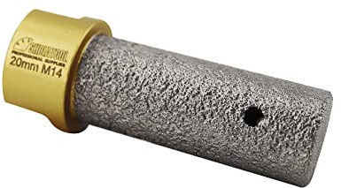 SHDIATOOL Brocas de fresado de dedo de diamante, broca de núcleo seco de 20 mm con rosca M14 para ampliar la forma de agujeros existentes de azulejos de porcelana, cerámica, mármol, granito