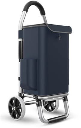 ZGLCQSGY Einkaufstrolley Treppensteiger, Trolly Einkaufswagen Klappbar, Grocery Trolley mit 2 Räder, Wasserdichter, 36L