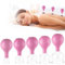 5 Piezas Unidades Juego de Ventosas, Ventosas Fisioterapia con Bola de Succión, Ventosas Faciales, Ventosas Masaje, Ventosas de Vidrio, Usado para Faciales o el Cuerpo (Rosa)
