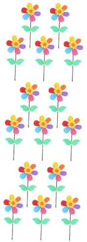 BESTonZON 5stücke Bunte Windmühle Garten Spielzeug Windrad Ornament Outdoor Dekoration Sonnenblumen Form Junge Mädchen Spielzeug